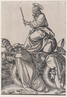 Section E: Christ riding on a triumphal cart, from The Triumph of Christ, 1836. Creator: Andrea Andreani
