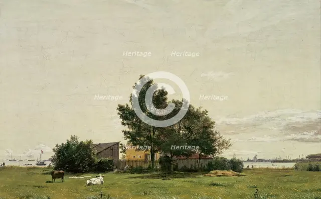 Section near the Lime Kiln with a View towards Copenhagen, 1836. Creator: Christen Kobke.