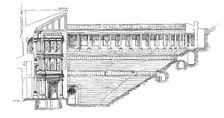 Section of the Gallo Roman Theatre at Orange, Provence, France, 1895
