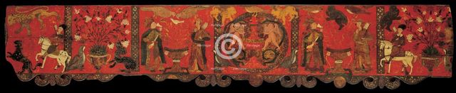 Section of wood panelling with decorative painting, 1770-1780s. Artist: Anonymous  