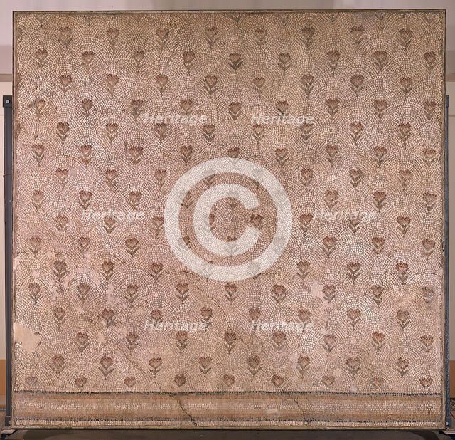 Section of a Marble Mosaic Bathhouse Floor, Byzantine, 537/538. Creator: Unknown.