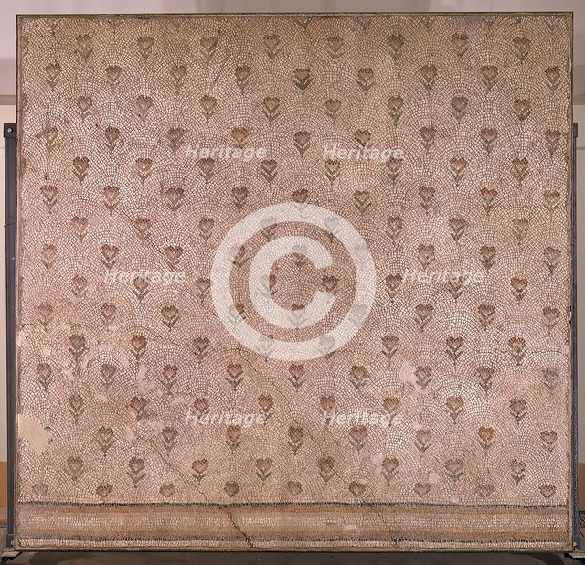 Section of a Marble Mosaic Bathhouse Floor, Byzantine, 537/538. Creator: Unknown.