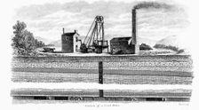 Section of a Coal Mine 1860. Creator: Thomas Dick