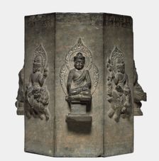 Section of a Dharani Pillar, Tang dynasty (618-907). Creator: Unknown