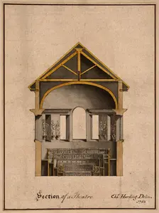 Section of a Theatre, 1762. Creator: Charles Harding