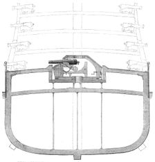 Section of a three-decker, showing Captain Coles's mode of altering the same into a shield..., 1862. Creator: Unknown