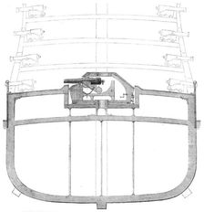 Section of a three-decker, showing Captain Coles's mode of altering the same into a shield..., 1862. Creator: Unknown