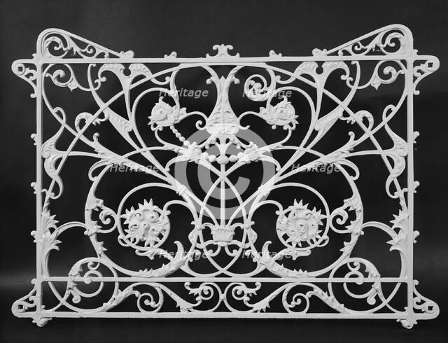 Section of Balcony Railing, Mecca Apartment Building, Chicago, Illinois, 1891/92. Creator: Edbrooke & Burnham.