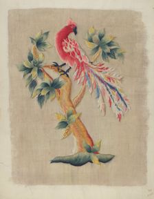 Section of Bed Curtain, c. 1937. Creator: Helen E. Gilman