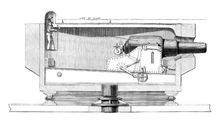 Section of Captain Scott's turret gun-carriage in the Glatton, 1871. Creator: Unknown