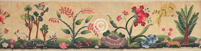 Section of Crewel Embroidery on Border of Petticoat, 1935/1942. Creator: Max Slevogt.