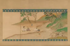 Section of Jin'o-ji Engi Emaki (Konin Shonin E- den), early 14th century. Creator: Unknown