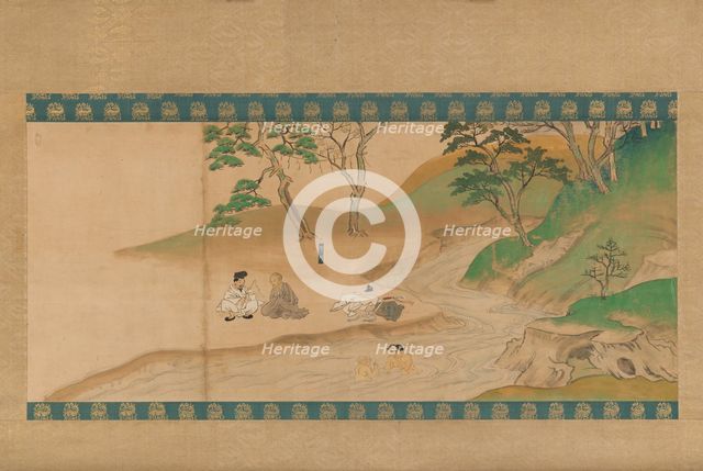 Section of Jin'o-ji Engi Emaki (Konin Shonin E- den), early 14th century. Creator: Unknown.