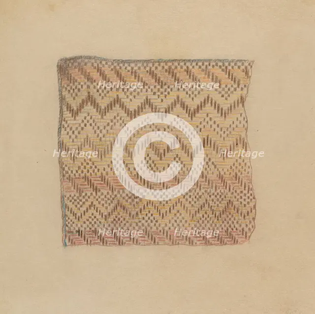 Section of Mat, c. 1935. Creator: Mary Berner.