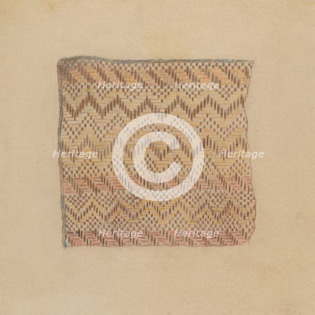Section of Mat, c. 1935. Creator: Mary Berner.