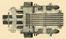 Sectional Plan of French Mitrailleuse c1872. Creator: Unknown
