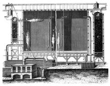 Sectional view of Gay-Lussac's lead chambers and absorption towers, 1870. Creator: Unknown