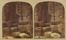 Sectional View of the Basaltic Columns, Giant's Causeway, County of Antrim. Ireland, about 1860. Creator: London Stereoscopic & Photographic Co