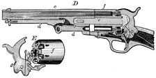 Sectional view of the Colt revolver, c1880