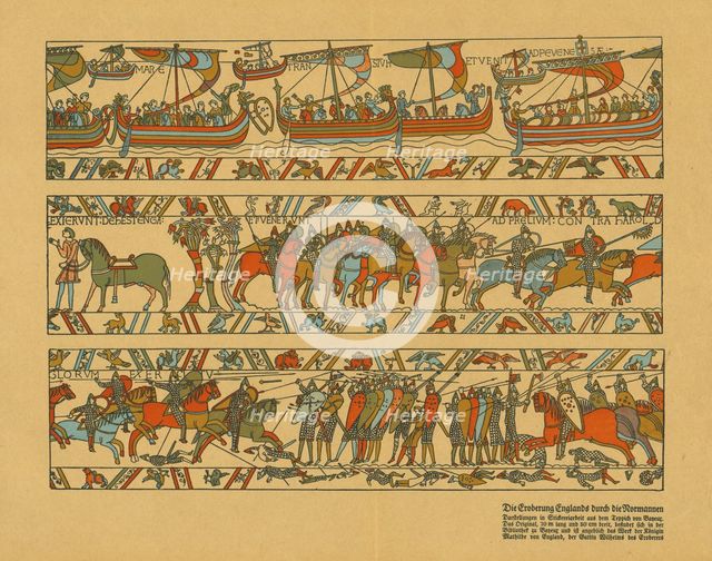 Sections of the Bayeux Tapestry. Creator: Unknown.