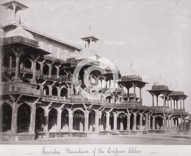 Secundra, Mausoleum of the Emperor Akbar, Late 1860s. Creator: Samuel Bourne.