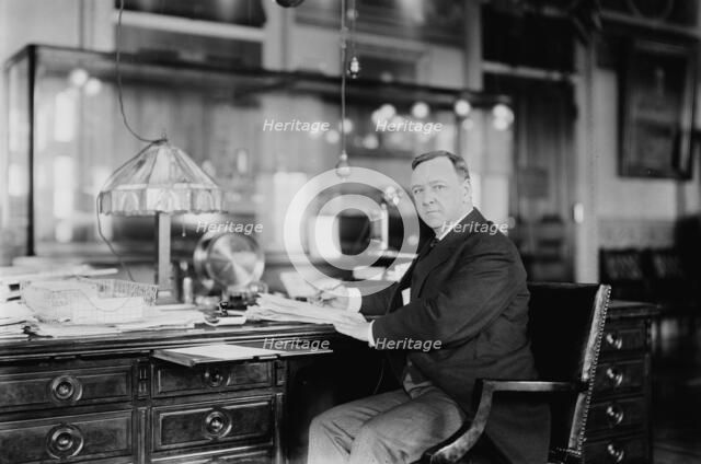 Sec'y Daniels - 5 mins. After sending blockade order to Adm. Fletcher, 1914. Creator: Bain News Service.