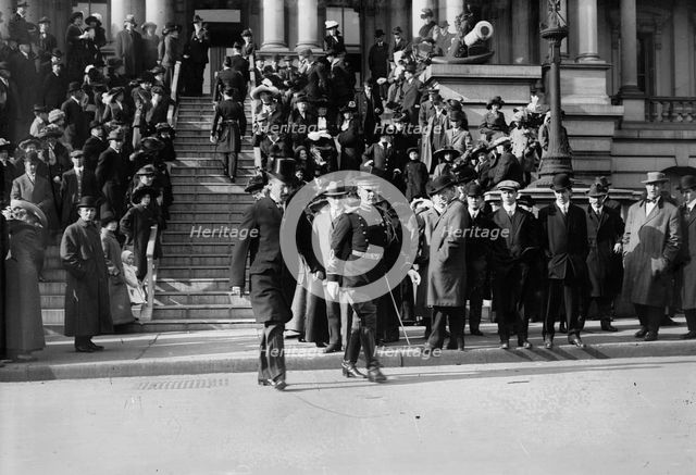 Secy. Stimson & officers, Jan. 1, '13, 1913. Creator: Bain News Service.