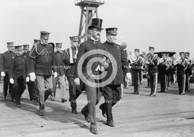 Sec'y Stimson & Gen. Grant, Lawn Party, Gov's Island, 1911. Creator: Bain News Service.