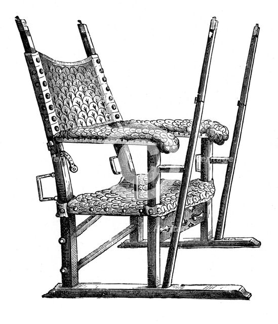 Sedan chair of Charles V, 14th century, (1870). Artist: Unknown