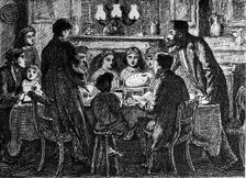 Seder meal, Passover, mid-late 19th century. Creator: Simeon Solomon