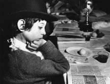 Seder table at the Kerem School, London, 21 April 1978. Creator: Peter Fisher