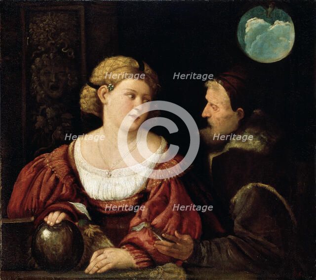 'Seduction (Old Man and a Young Woman)', 1515-1516.  Artist: Giovanni Cariani