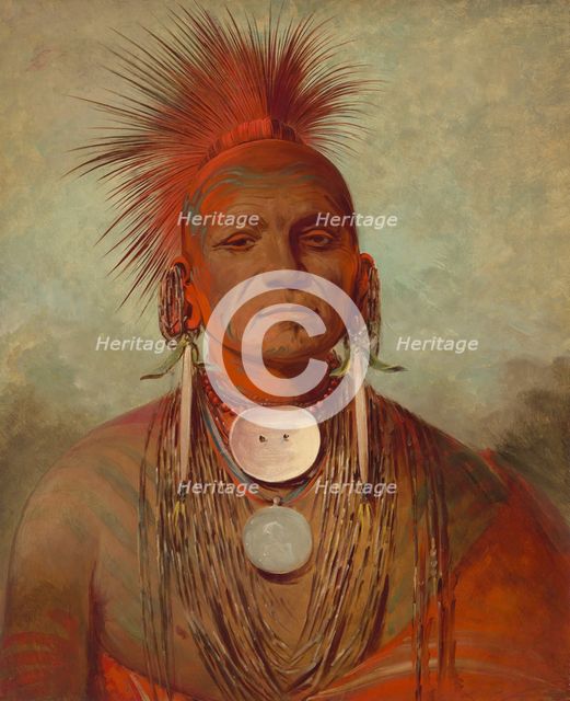 See-non-ty-a, an Iowa Medicine Man, 1844/1845. Creator: George Catlin.