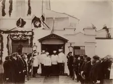 Seeing off Tsesarevich Nicholas Alexandrovich from the city of Kansk, 1891. Creator: AM Zlobkov