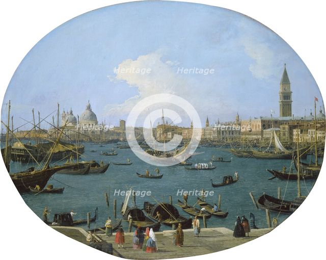 Seen from the Bacino di San Marco in Venice, 1730-1740. Creator: Canaletto.