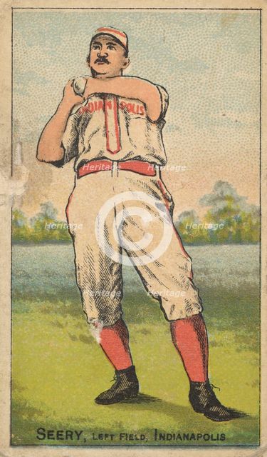 Seery, Left Field, Indianapolis, from the Gold Coin series (N284) for Gold Coin Chewing To..., 1887. Creator: D Buchner & Co.