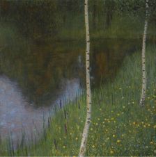 Seeufer mit Birken (Lakeshore with birches), 1901. Creator: Klimt; Gustav (1862-1918)