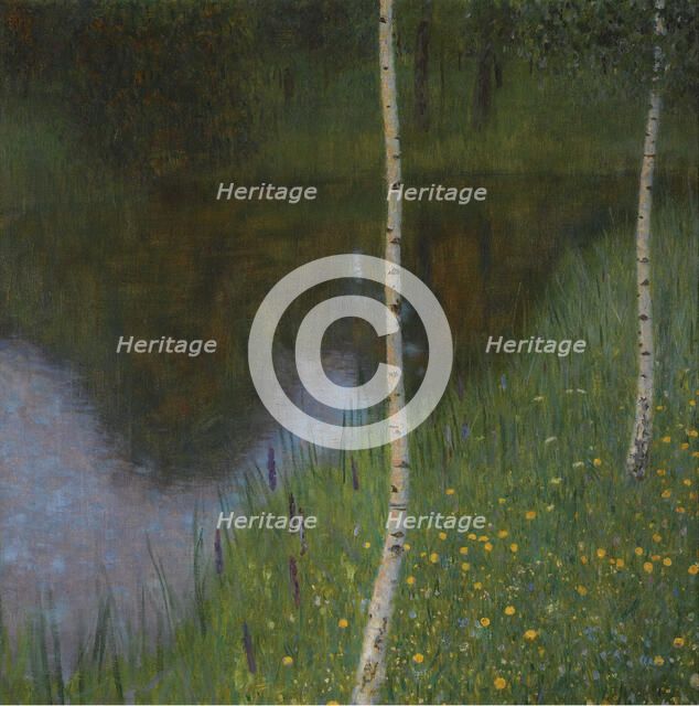 Seeufer mit Birken (Lakeshore with birches), 1901. Creator: Klimt; Gustav (1862-1918).