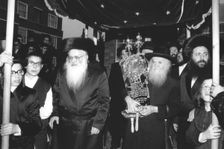 Sefer Torah procession, Clapton Common, London, 1988. Creator: Unknown