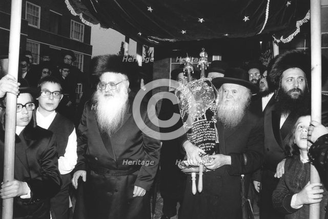Sefer Torah procession, Clapton Common, London, 1988. Creator: Unknown.