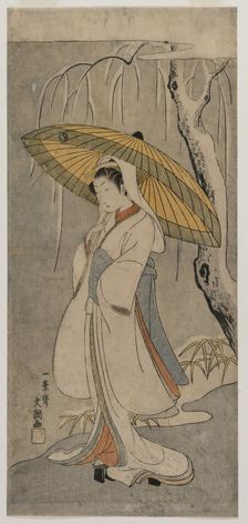 Segawa Kikunojo II as the Heron Maiden (from the series Ichimura Theater), 1770. Creator: Ippitsusai Buncho (Japanese)