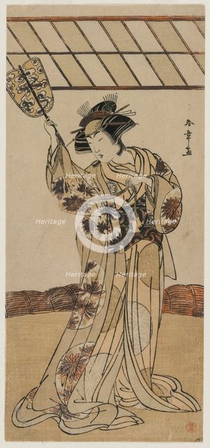 Segawa Kikunojo II as the Referee of a Wrestling Match, c. late 1770s. Creator: Katsukawa Shunsho (Japanese, 1726-1792).