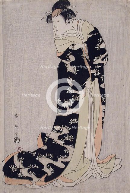 Segawa Kikunojo III in a Female Role, between circa 1790 and circa 1795. Creator: Katsukawa Shun'ei.