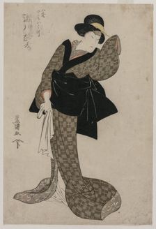 Segawa Roko as Hachizo's Wife Ohatsu, c. 1805. Creator: Utagawa Toyokuni (Japanese, 1769-1825)