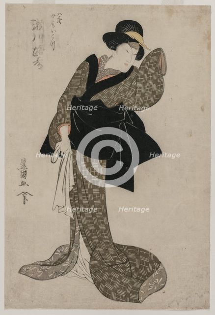 Segawa Roko as Hachizo's Wife Ohatsu, c. 1805. Creator: Utagawa Toyokuni (Japanese, 1769-1825).