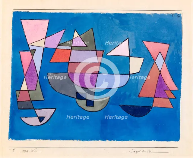 Segelschiffe (Bateaux à voile), 1927. Creator: Klee, Paul (1879-1940).