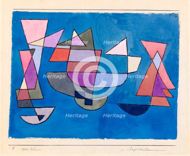 Segelschiffe (Bateaux à voile), 1927. Creator: Klee, Paul (1879-1940).