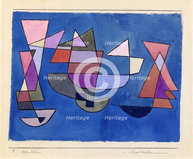 Segelschiffe (Bateaux à voile), 1927. Creator: Klee, Paul (1879-1940).