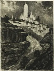 Segovia, c. 1903. Creator: Joseph J Pennell