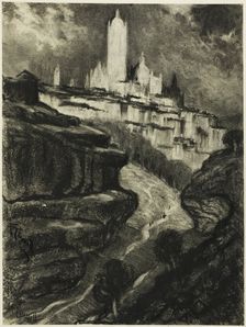 Segovia, c. 1903. Creator: Joseph J Pennell